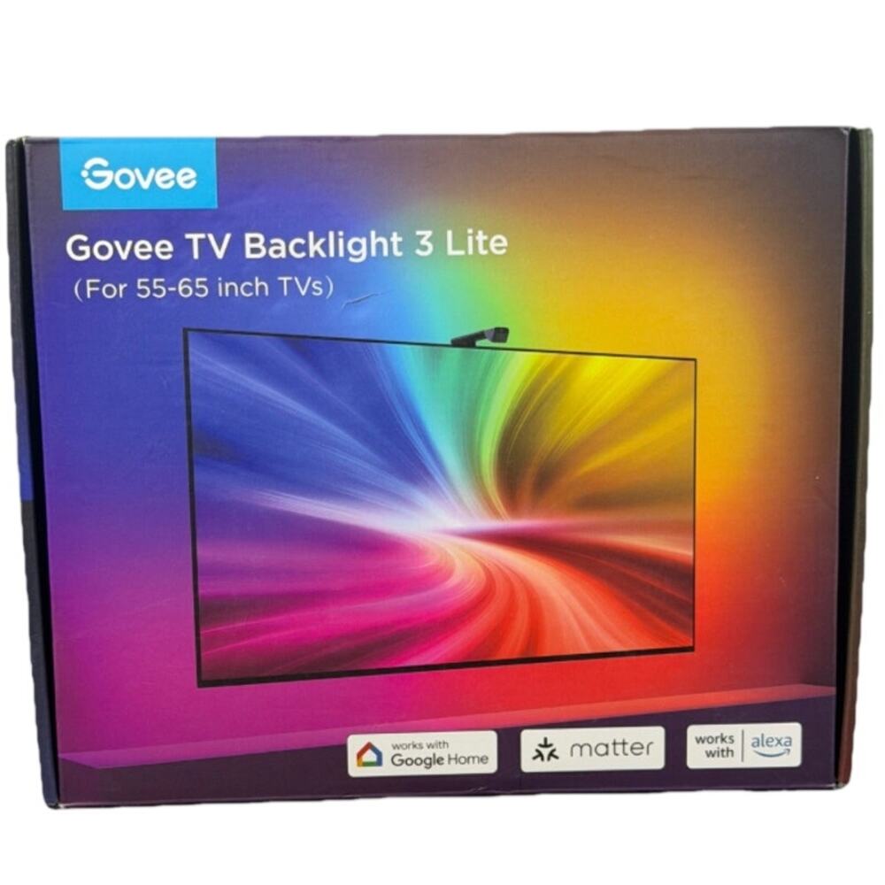 Govee TV Backlight 3 Lite with Fish-Eye Correction Function Sync to 55-65 Inch